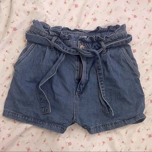 Forever 21 Paperbag Denim Shorts